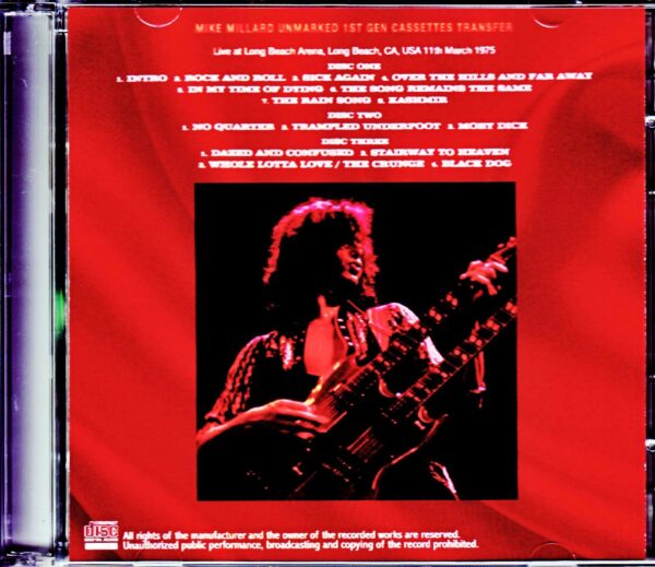 Led Zeppelin/CA,USA 3.11.1975 Mike Millard Unmasked 1st Gen - Image 2