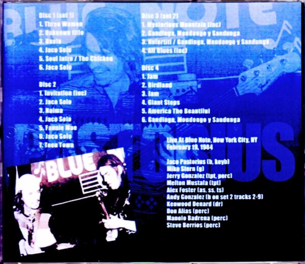 Jaco Pastorius/NY,USA 2.19.1984 2Shows Digital Remaster - Image 2
