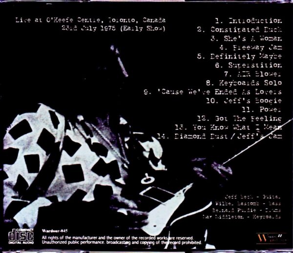 Jeff Beck/Canada 1975 Early Show Upgrade - Image 2