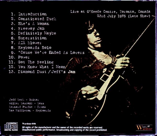 Jeff Beck/Canada 1975 Late Show Upgrade - Image 2