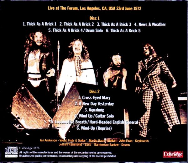 Jethro Tull/CA,USA 6.23.1972 - Image 2