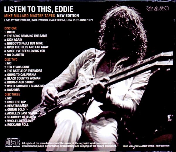 Led Zeppelin/CA,USA 6.21.1977 Mike Millard Master Tapes Upgrade - Image 2