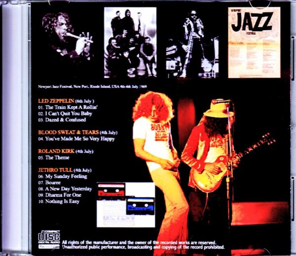 Led Zeppelin, Jethro Tull, Blood Sweat & Tears, Roland Kirk/RI, USA 1969 - Image 2