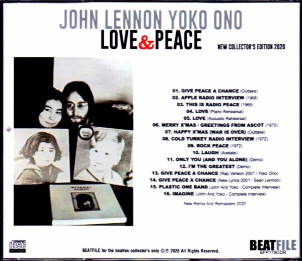 John Lennon, Yoko Ono/Love and Peace New Collector's Edition 2020 - Image 2
