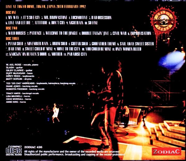 Guns N' Roses/Tokyo,Japan 2.20.1992 Upgrade - Image 2