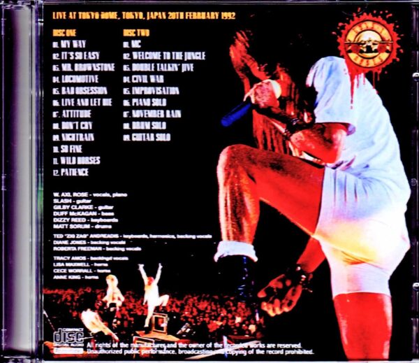 Guns N' Roses/Tokyo,Japan 2.20.1992 Original Master - Image 2