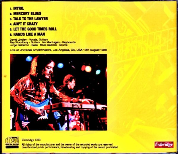 David Lindley & El Rayo - X/CA,USA 1989 - Image 2