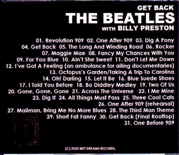 Beatles/Get Back Session with Billy Preston Recorded S & V 1969 - Image 2