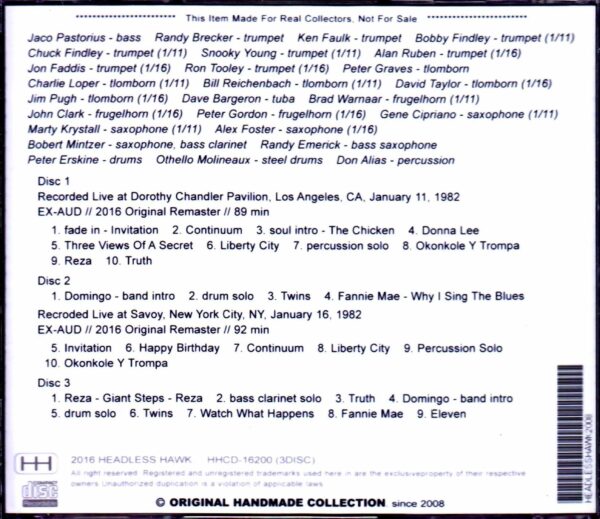 Jaco Pastorius Word of Mouth Big Band,Randy Brecker/CA,USA 1982 & more - Image 2