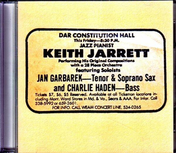 Keith Jarrett Trio and Orchestra,Jan Garbarek/WA,USA 1976