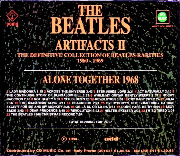 Beatles/Artfacts II Alone Together 1968 - Image 2