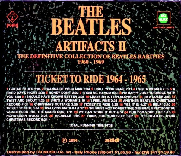 Beatles/Artfacts II Ticket to Ride 1964-1965 - Image 2