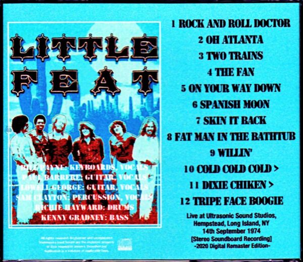 Little Feat/NY,USA 1974 Studio Live Digital Remaster - Image 2