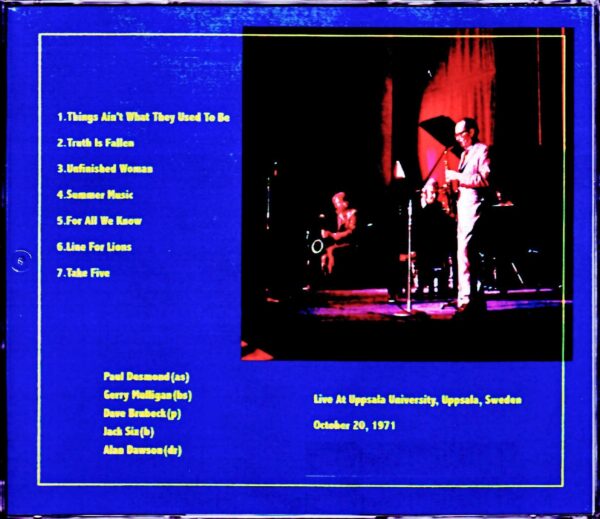 Dave Brubeck Quartet,Gerry Mulligan/Sweden 1971 - Image 2