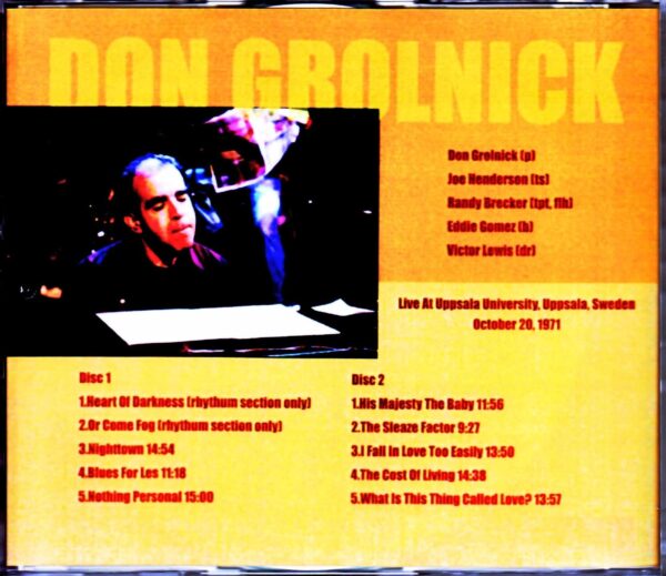 Don Grolnick, Joe Henderson/Austria 1991 Upgrade - Image 2