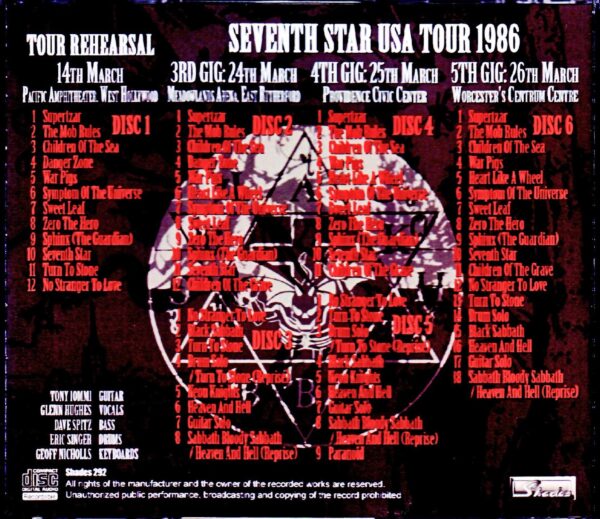 Black Sabbath/Glenn Hughes era sound source collection Glenn Hughes Collection 1986 - Image 2