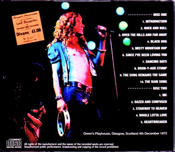 Led Zeppelin/Scotland UK 12.4.1972 - Image 2