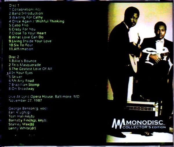 George Benson,Earl Klugh/MD,USA 1987 Complete - Image 2