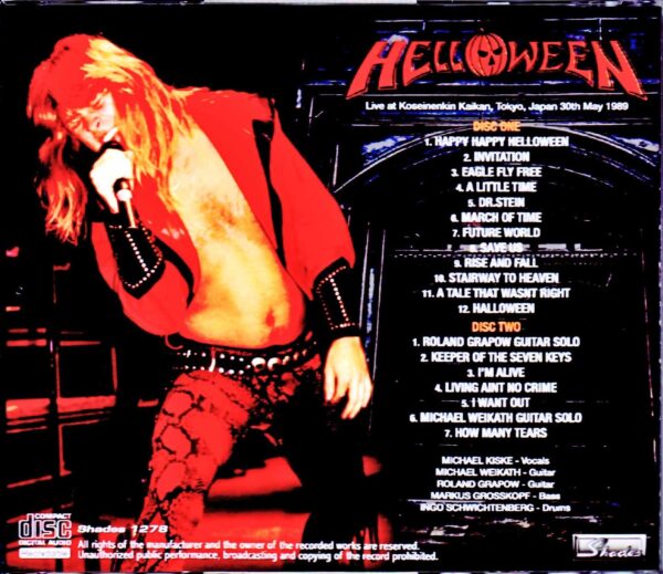 Helloween/Tokyo,Japan 3.30.1989 - Image 2