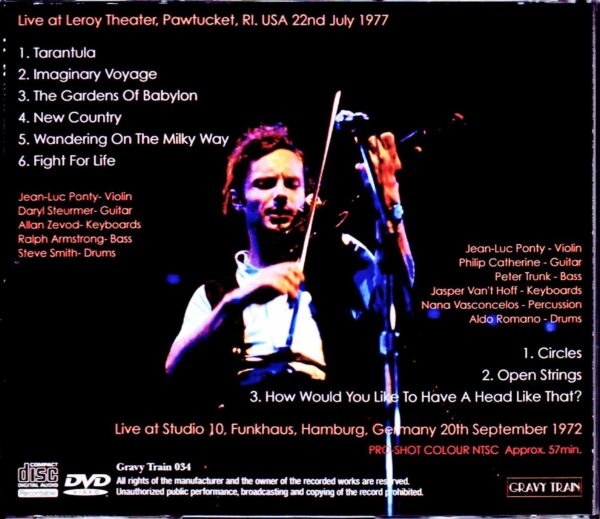 Jean-Luc Ponty/RI, USA 1977 & more - Image 2