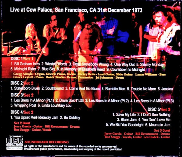 Allman Brothers Band/CA, USA 1973 Complete - Image 2