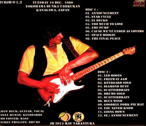Jeff Beck/Yokohama Cultural Gymnasium December 16, 1980 - Image 2