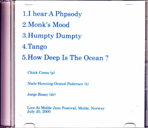 Chick Corea/Norway 6.20.2000 - Image 2