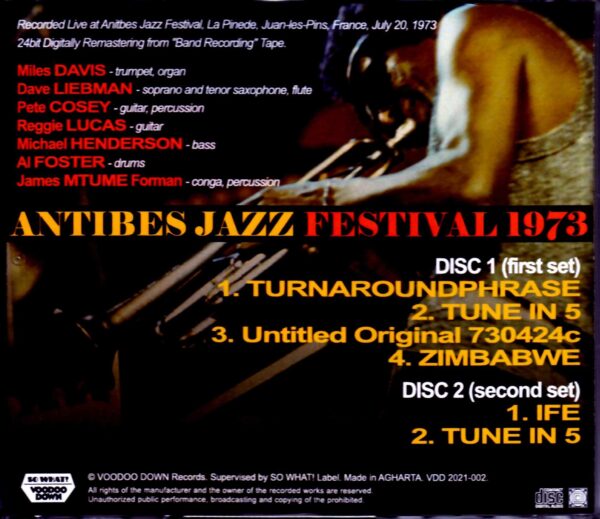 Miles Davis, Dave Liebman/Antibes Jazz Festival 1973 - Image 2