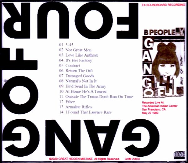 Gang of Four/CA, USA 1980 - Image 2