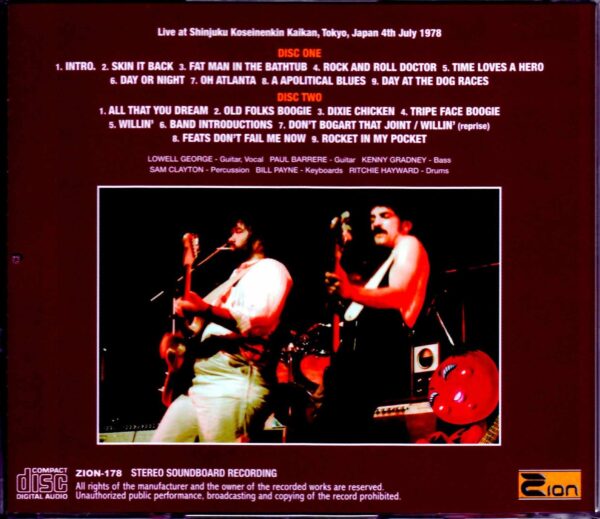 Little Feat/Tokyo,Japan 7.4.1978 - Image 2