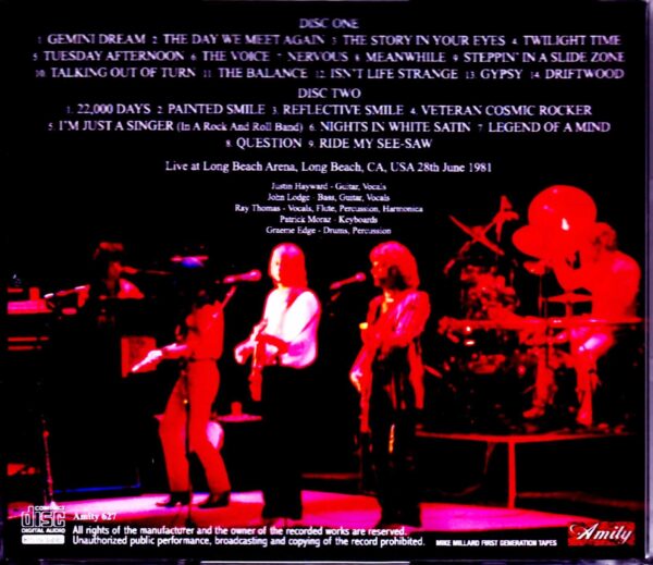 Moody Blues/CA,USA 1981 Millard Tapes - Image 2