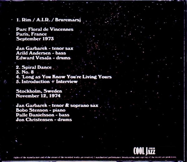 Jan Garbarek, Arild Andersen/France 1973 & more - Image 2