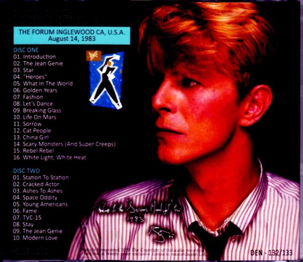 David Bowie/CA,USA 8.14.1983 Mike Millard Tapes Complete - Image 2