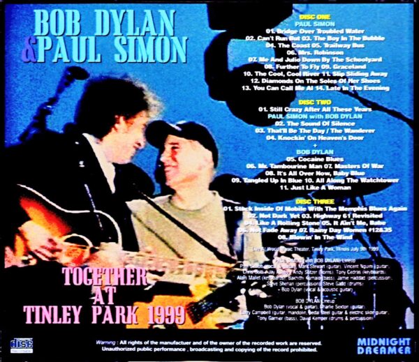 Bob Dylan,Paul Simon/IL,USA 1999 Complete - Image 2
