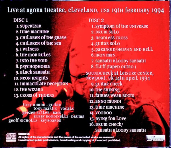 Black Sabbath/OH, USA 1994 - Image 2