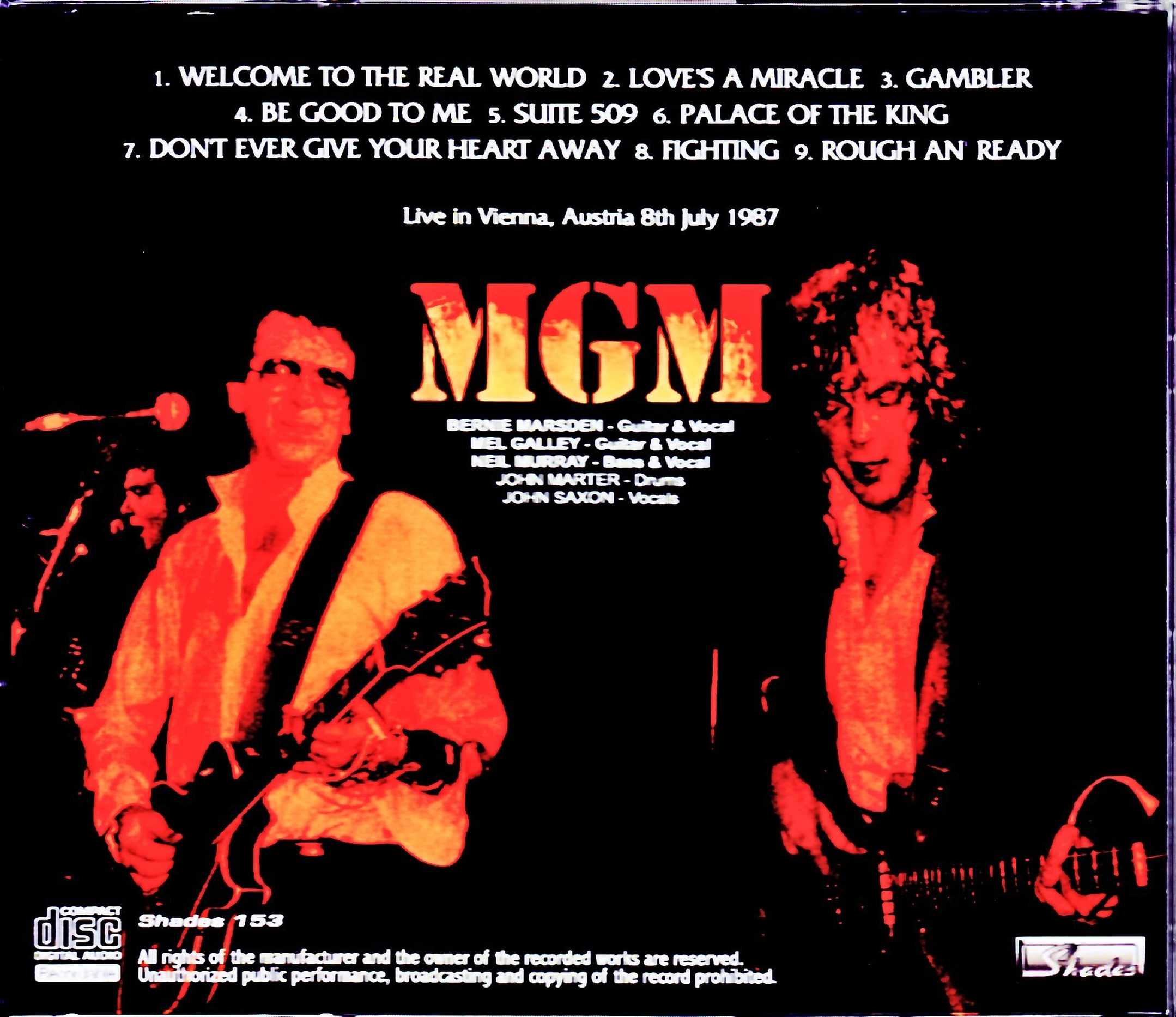 MGM Team Gambler ex. Whitesnake Marsden, Galley & Murray/Former Whitesnake members come together Austria 1987 - Image 2