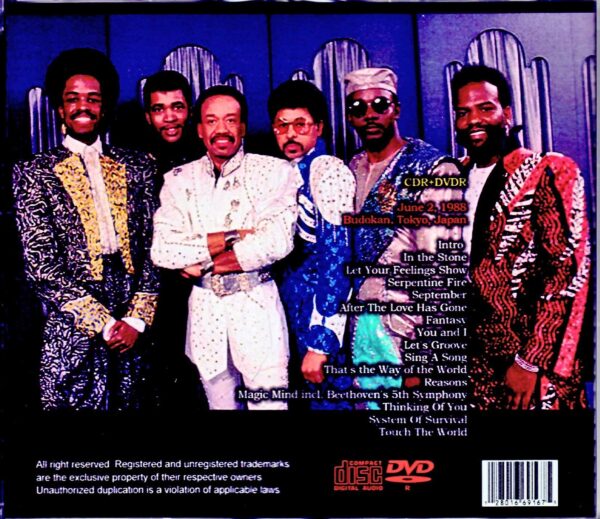 EW & F Earth,Wind & Fire/Tokyo,Japan 1988 S & V - Image 2