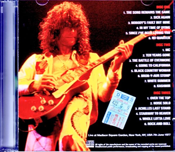 Led Zeppelin/NY,USA 6.7.1977 Source3 - Image 2