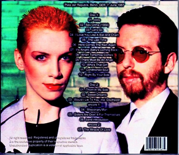 Eurythmics/Germany 1987 - Image 2