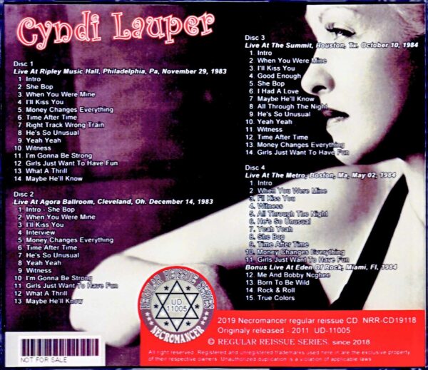 Cyndi Lauper/Live Compilation 1983-1984 - Image 2