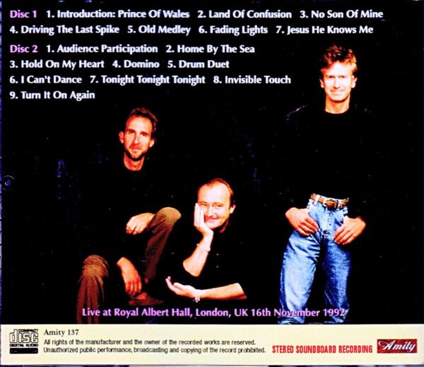 Genesis/London,UK 11.16.1992 - Image 2