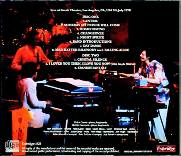 Chick Corea,Herbie Hancock/CA,USA 1978 Mike Millard Master Tapes - Image 2