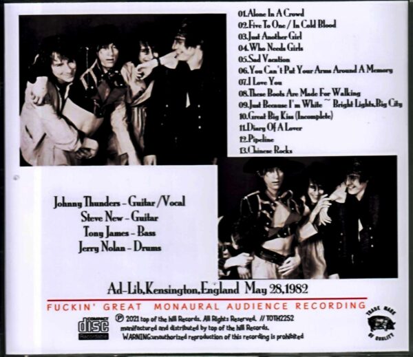 Johnny Thunders/England,UK 1982 - Image 2