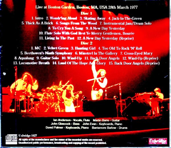 Jethro Tull/MA, USA 1977 - Image 2