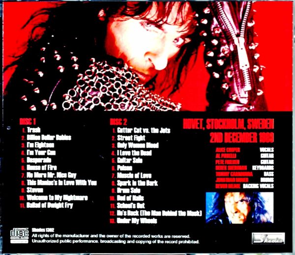 Alice Cooper/Sweden 1989 - Image 2