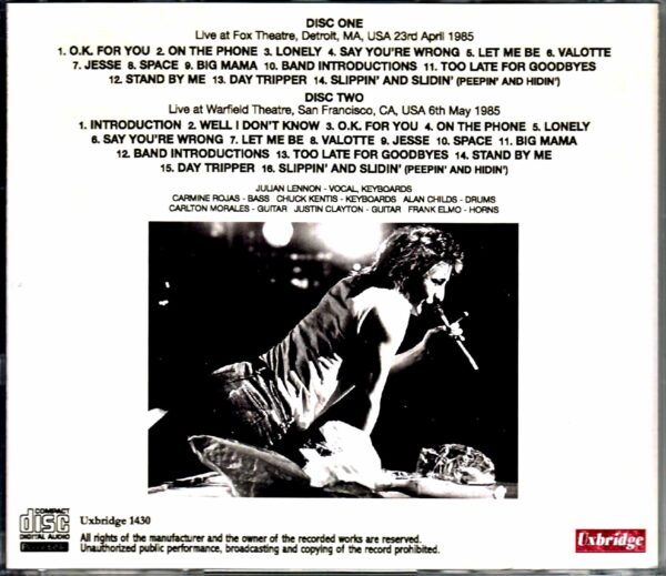 Julian Lennon/MA,USA 1985 & more - Image 2