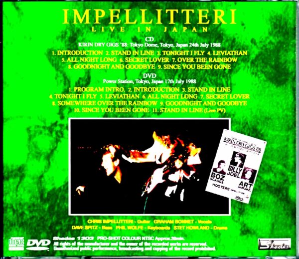 Impellitteri/Tokyo,Japan 1988 S & V Complete - Image 2