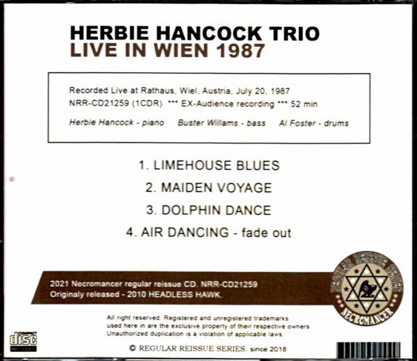 Herbie Hancock Trio/Austria 1987 - Image 2