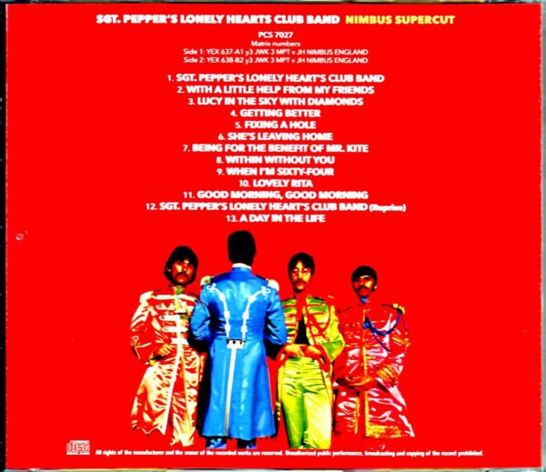 Beatles/Sgt. Pepper's Lonley Hearts Club Band Nimbus Supercut - Image 2