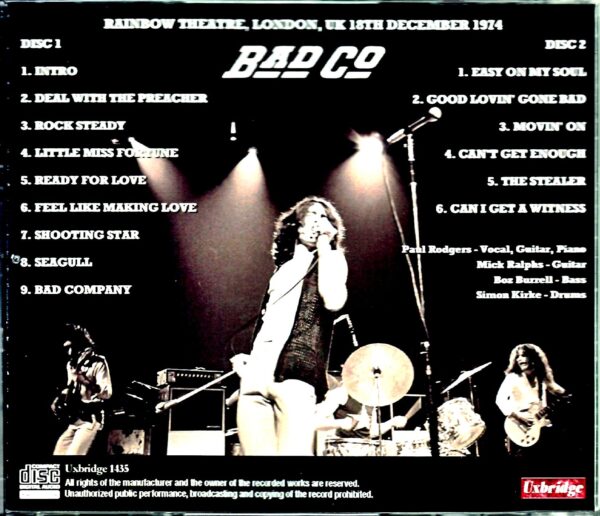 Bad Company/London,UK 1974 - Image 2